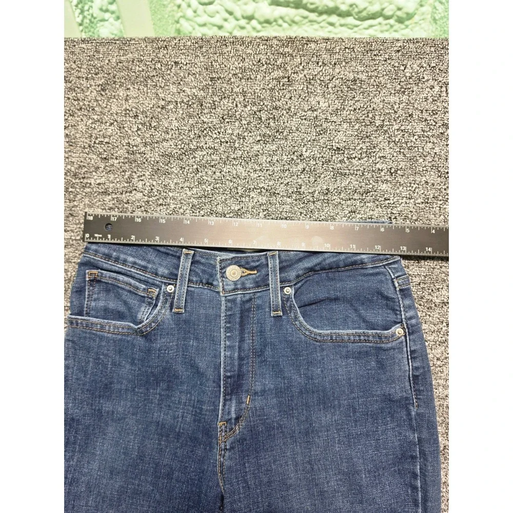 Levi's 721 High Rise Skinny Ankle Jeans Blue Medium Wash Denim 27 22850-0106 - Picture 7 of 9